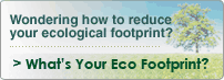 Wondering how to reduce your ecological footprint? What's Your Eco Footprint?