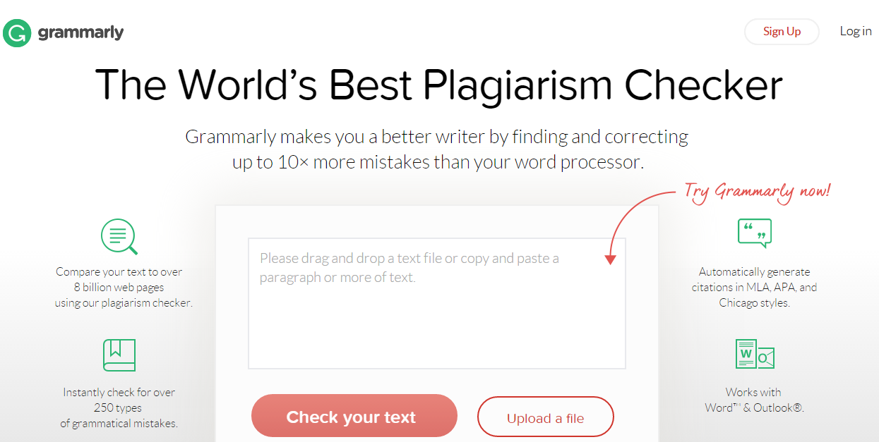 Grammarly plagiarism checker 