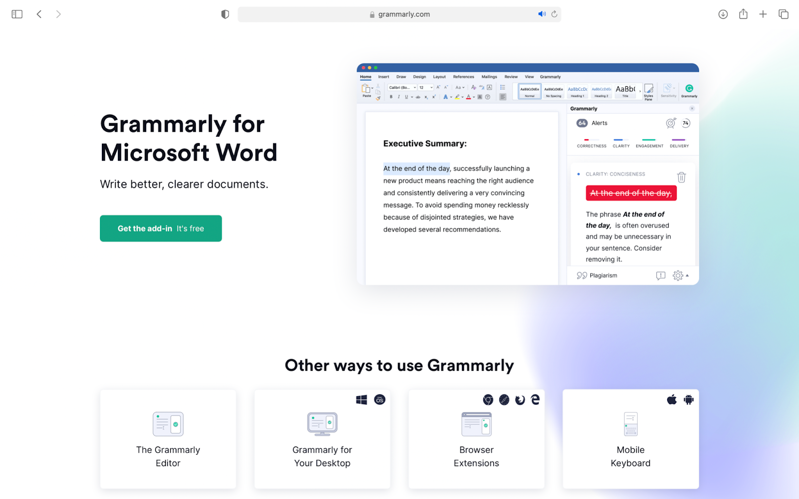 Grammarly Availbilty