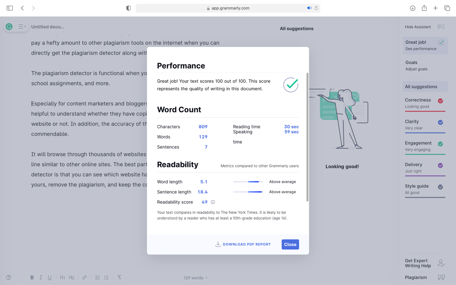 Grammarly - easy of Use