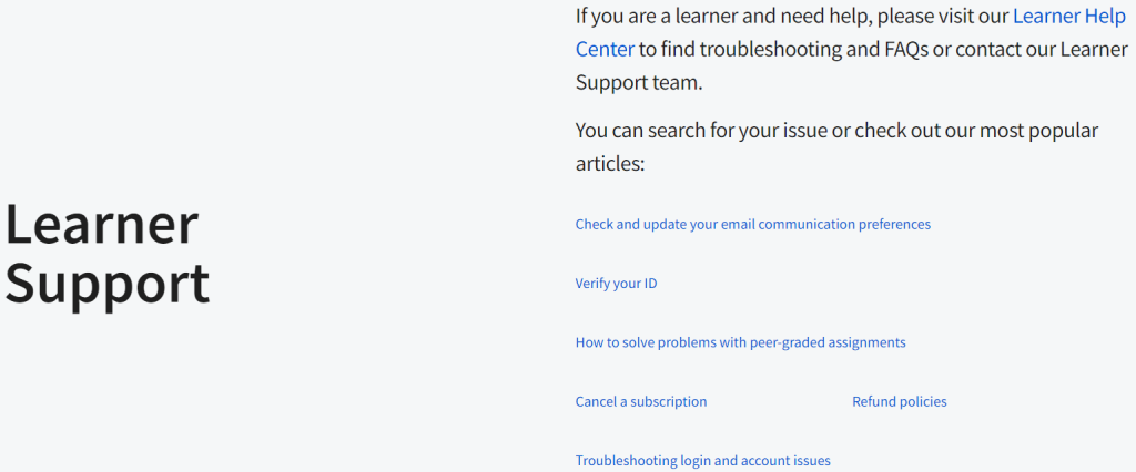 Coursera Customer Support