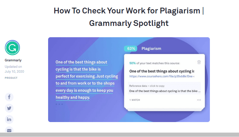 Grammarly Plagiarism Checker: Working 