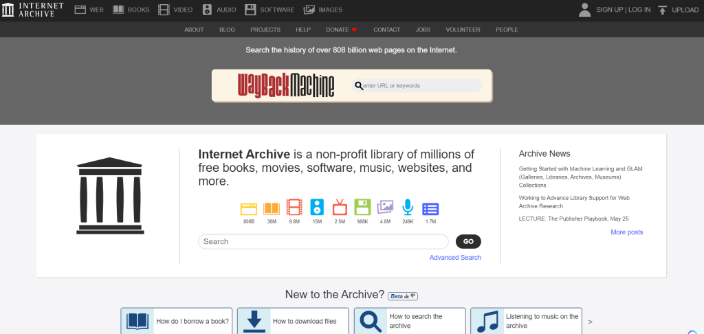 Internet Archive Overview
