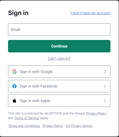 Grammarly Sign up Page