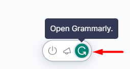 Click on Grammarly Icon