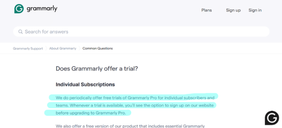 Grammarly Pro Free Trial Grammarly Pro Free Trial