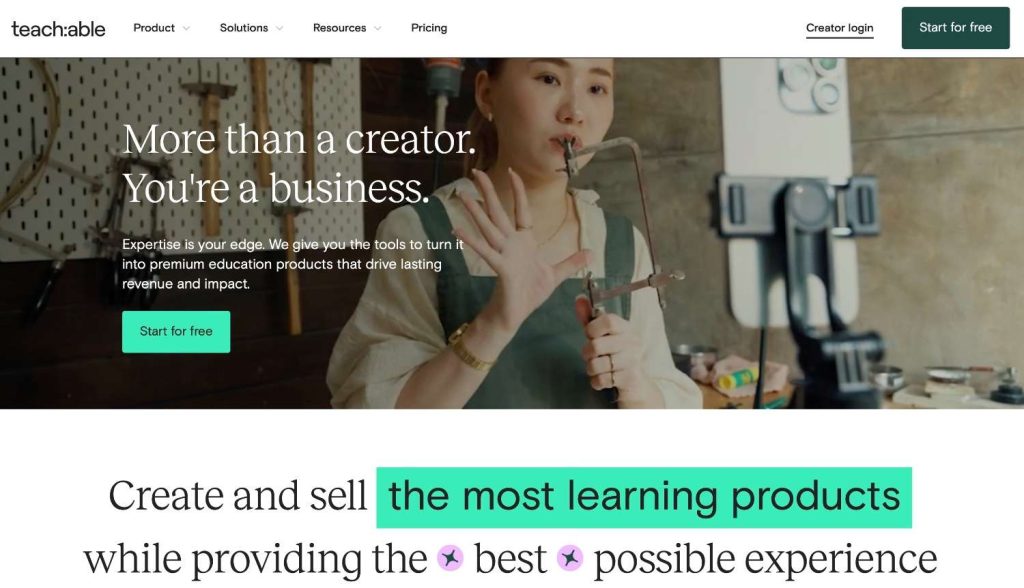 Whether you're an entrepreneur, coach, or teacher, it offers full ownership over your content and audience. Teachable